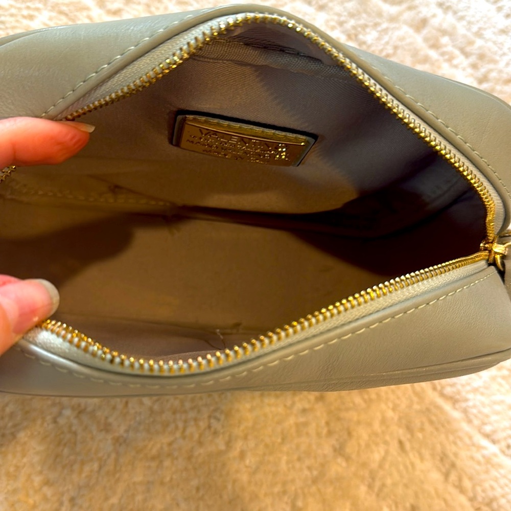 Valentino by Mario Valentino leather Mia Signature crossbody in Sage NWOT - Picture 6 of 9